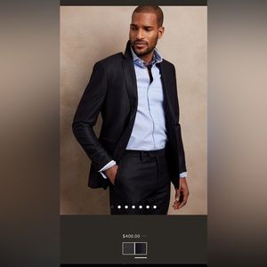 Banana Republic brand black suit